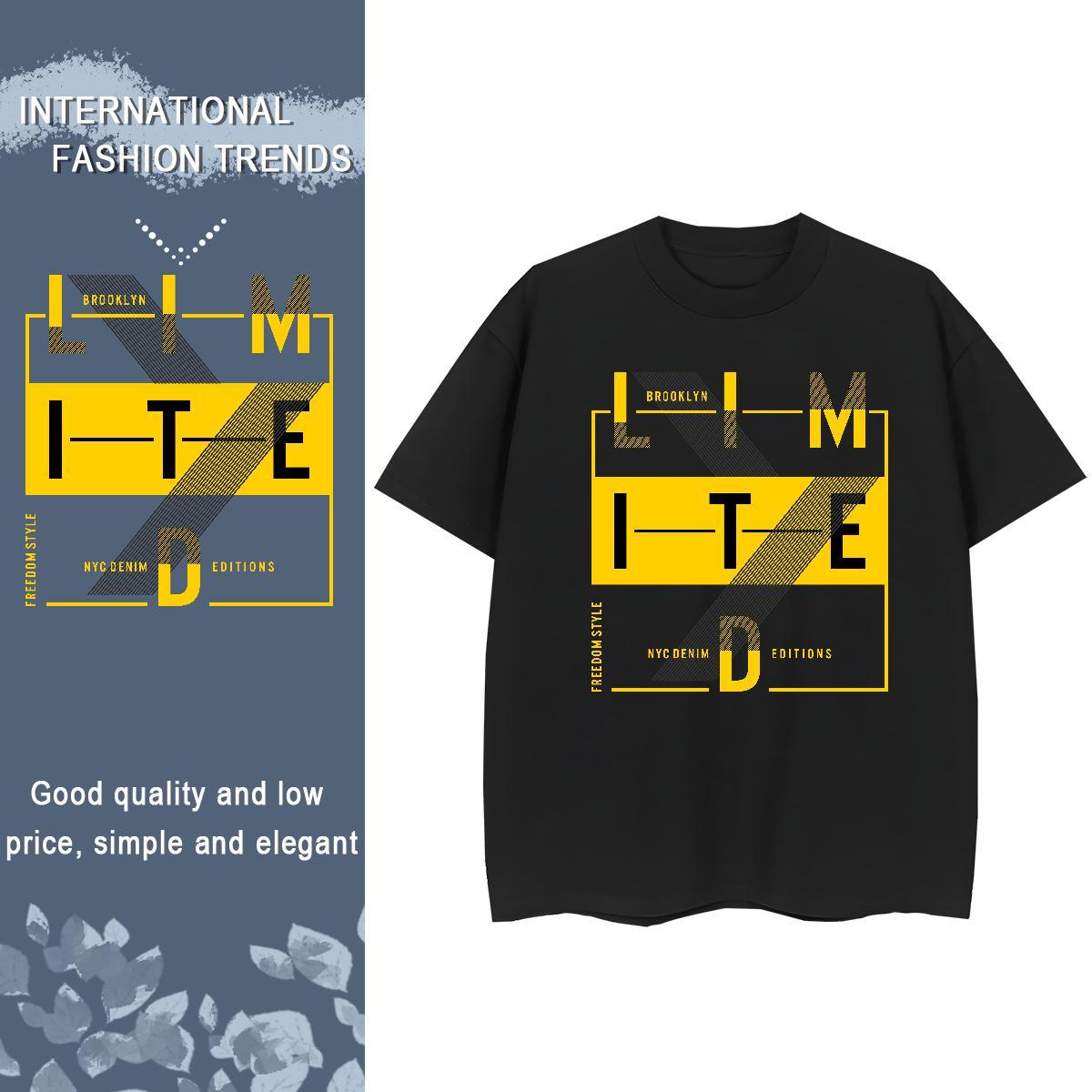 Lady Unisex Tshirts 230g Pure Cotton letter Sports Street Wear T-Shirts for Women Crew Neck Plus Size Custom Tops Shirt