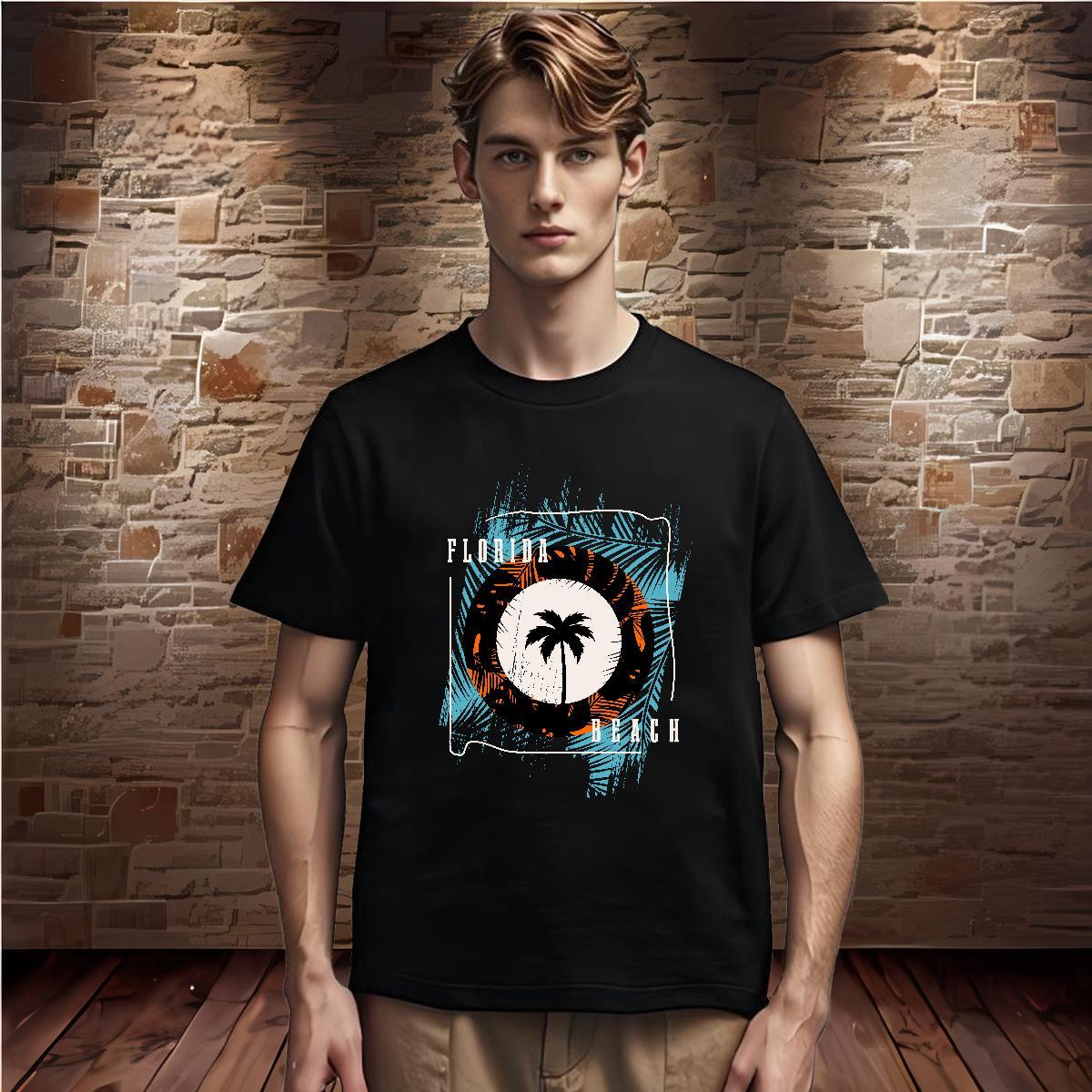 Popular T-Shirts 230g Cotton tree Daily Wear Plus Size Cartoon Breathable Soft Men Tshirts Free Shipping Clothings