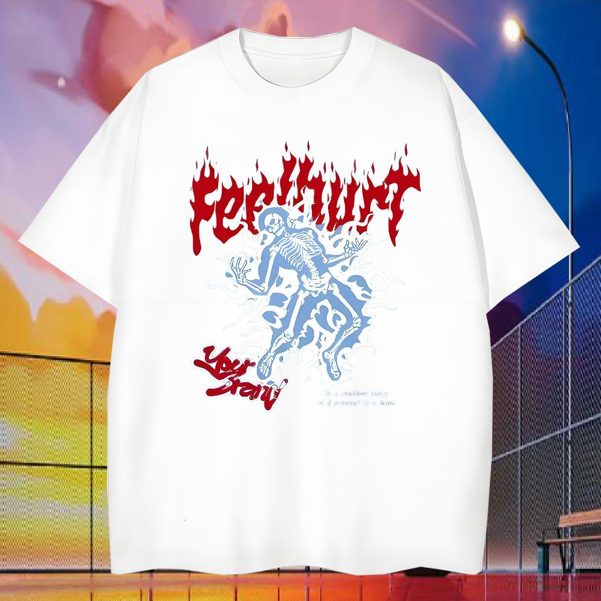 Cool Design Man T Shirts 230g Cotton skull Hip Hop Street Asian Size Breathable Men Tees Free Shipping Tees Shirts