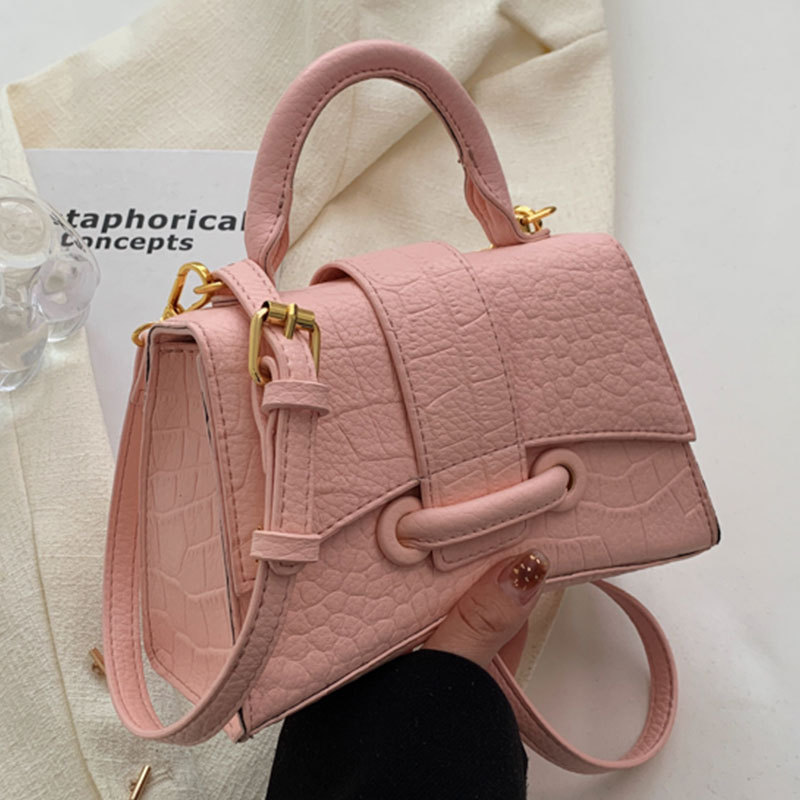 Solid color hand-held shoulder bag casual and versatile armpit bag