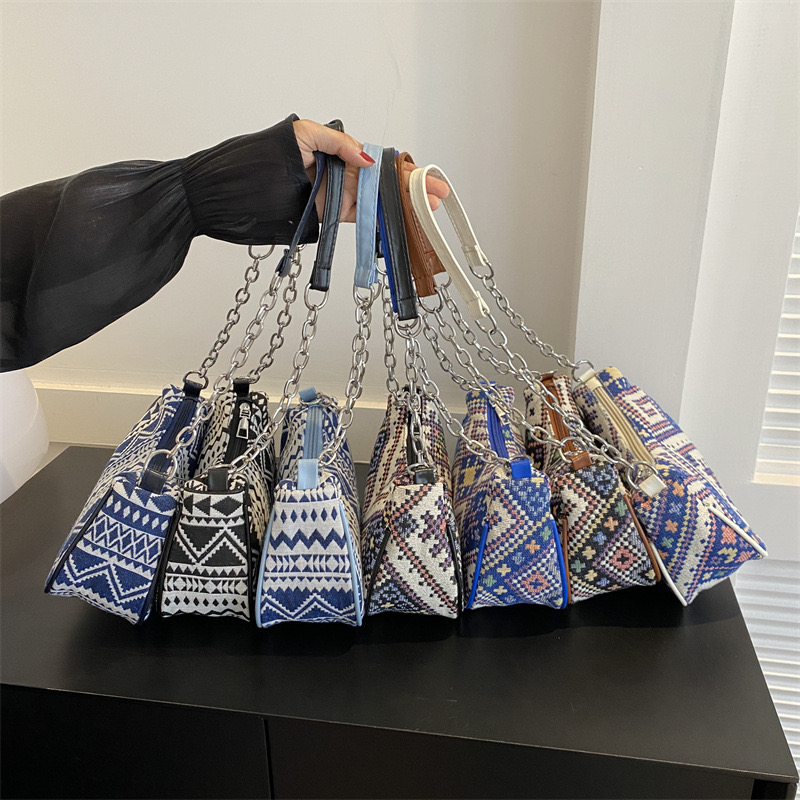 Free Shipping Winter Underarm Shoulder Fashionable Small Square Handbags Women Shopper Totes Ethnic Style Canvas Girl Crossbody Designer Bag Luxury Ba
