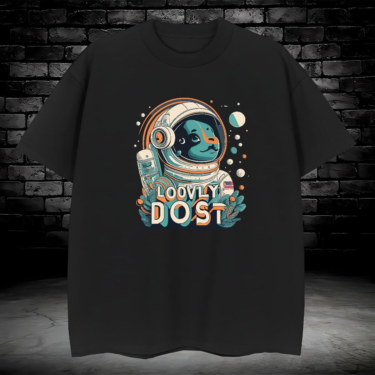 Comfortable T shirt 230g Cotton spaceman Spring Summer Asian Size O Neck Short Sleeves Tshirt for Man Woman DIY Customized Tops Shirt