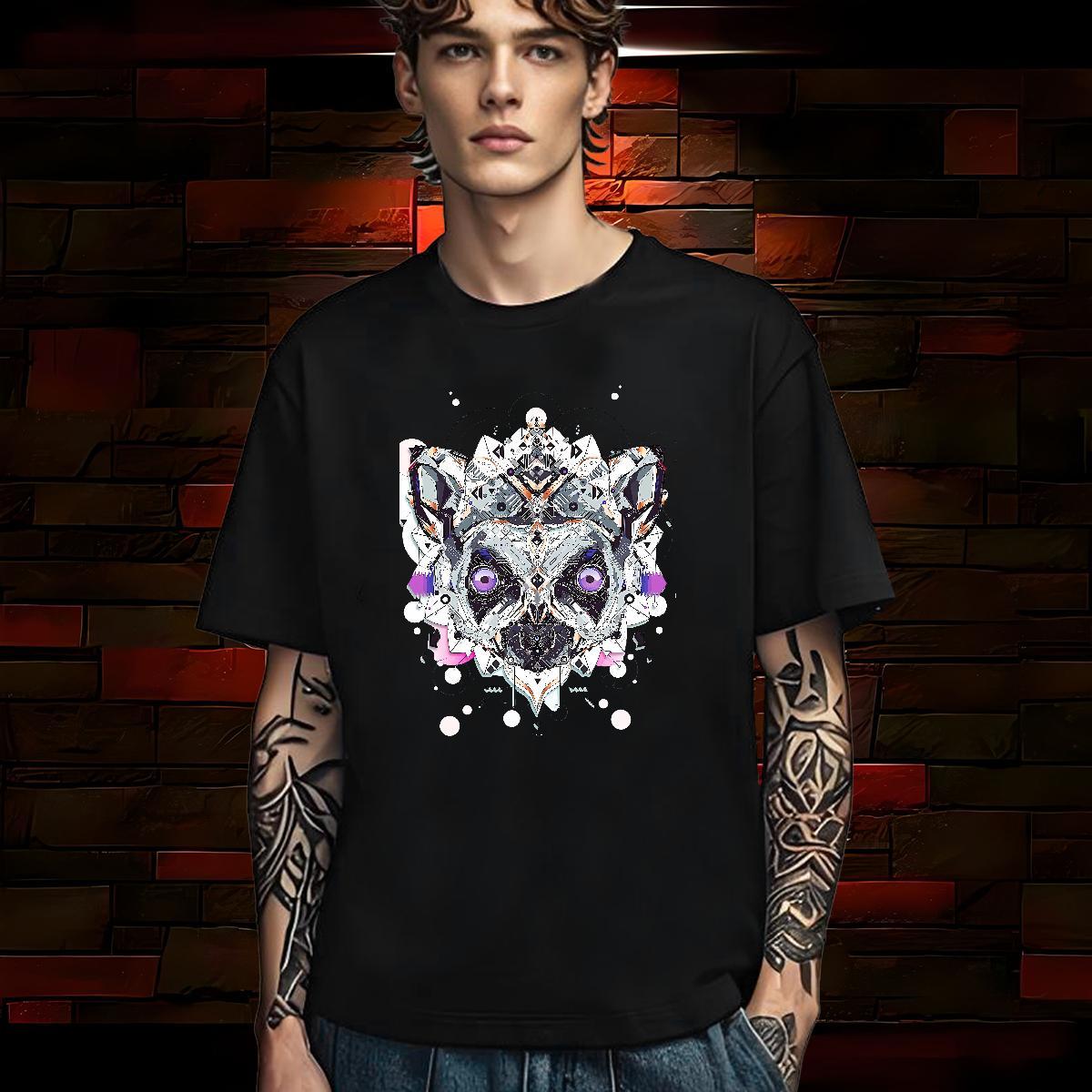 Cool Design Mens T Shirts 230g Pure Cotton eye of the devil Street Custom Big Size Breathable Crew Neck Couples T Shirts DIY Customized Tops Tees