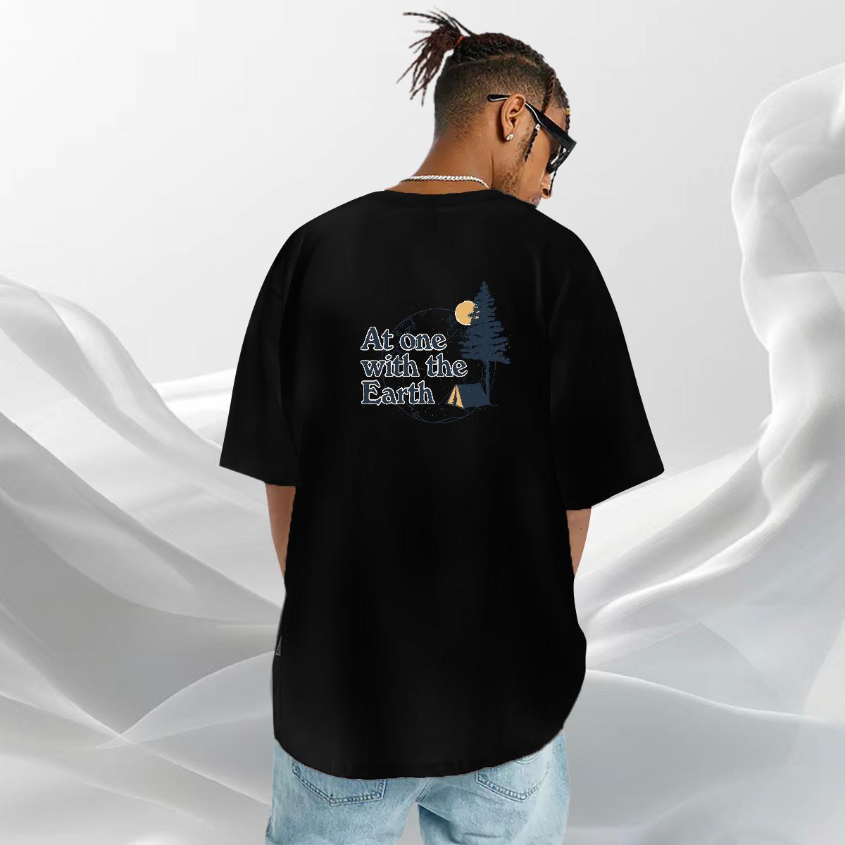 Loose Fit T-Shirts 230g 100% Cotton letter Casual Custom Big Size Round Neck Short Sleeve Men Tees New Arrival Polos