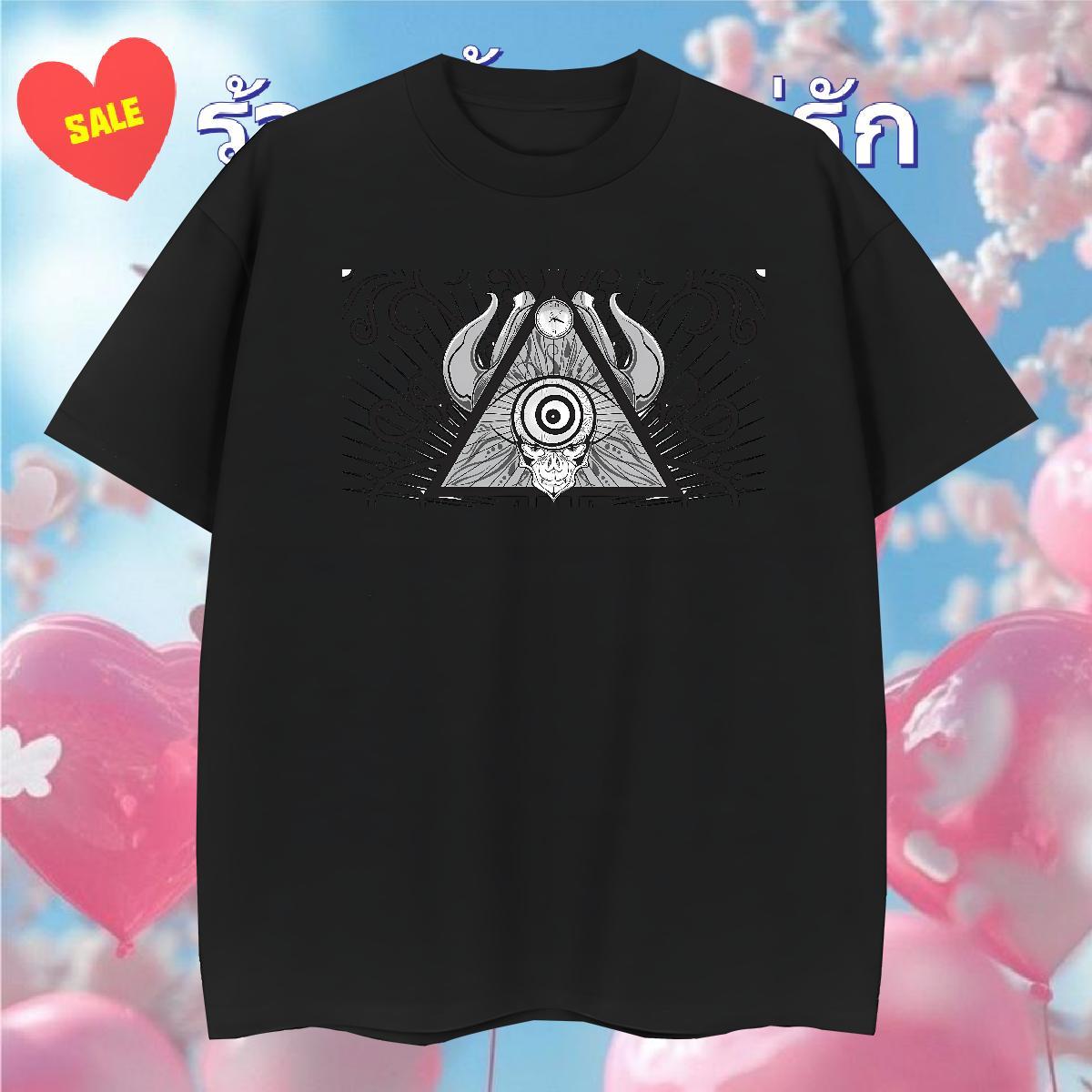 Unisex T-Shirts for Men 230g Cotton eye of the devil Casual Daily Wear Customized Print Short Sleeve O-Neck Couples T Shirts Fashion New Top Tees