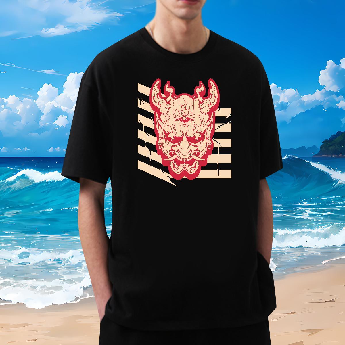 Loose Men T Shirts 230g Cotton skull Hip Hop Street DIY Breathable Mens Tshirts Free Shipping Clothings