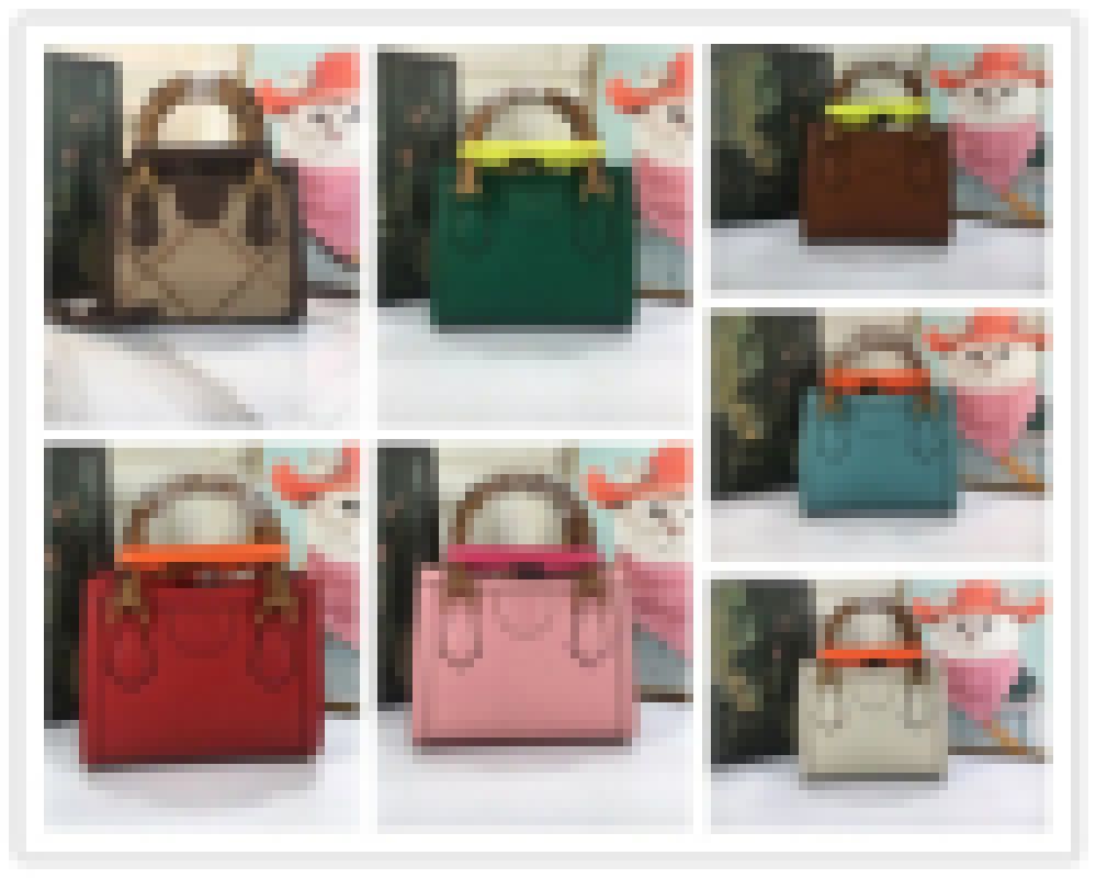 Designer Luxury brown leather Diana Mini Tote Bag 655661 Handle Bag 660195