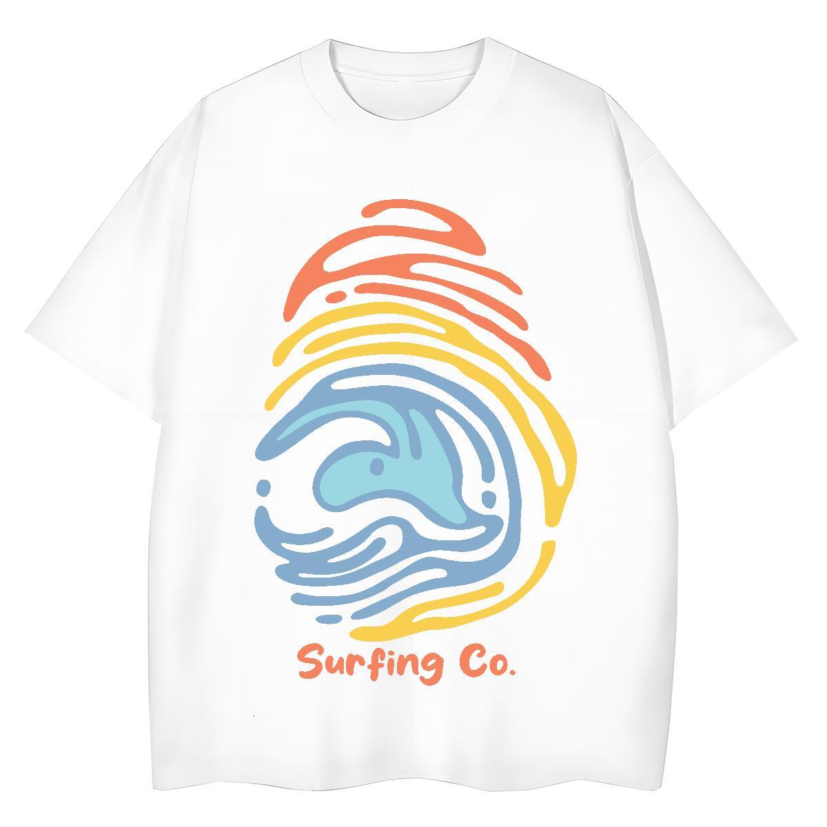 Loose Womens Tshirts 230g 100% Cotton painting Casual Sport T shirt Round Neck Short Sleeve Custom Printed Tops Tees