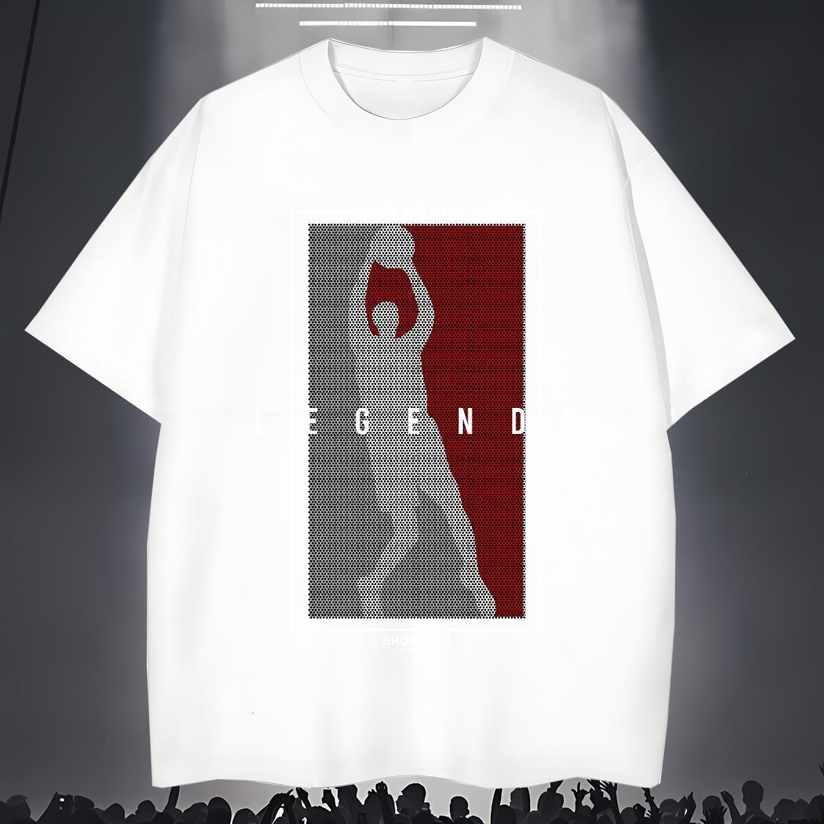 Cool Design Men T Shirts 230g Cotton basketball Street Black Oversized Breathable Short Sleeve Men Tshirts Classic Tops Shirt