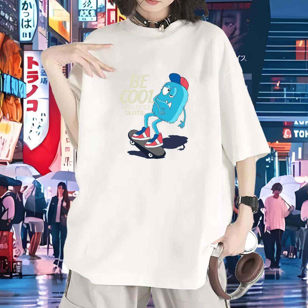 Soft Women Tshirts 230g 100% Cotton Plush Daily Outfit Womens T Shirts Short sleeve Soft Customized Print Tees