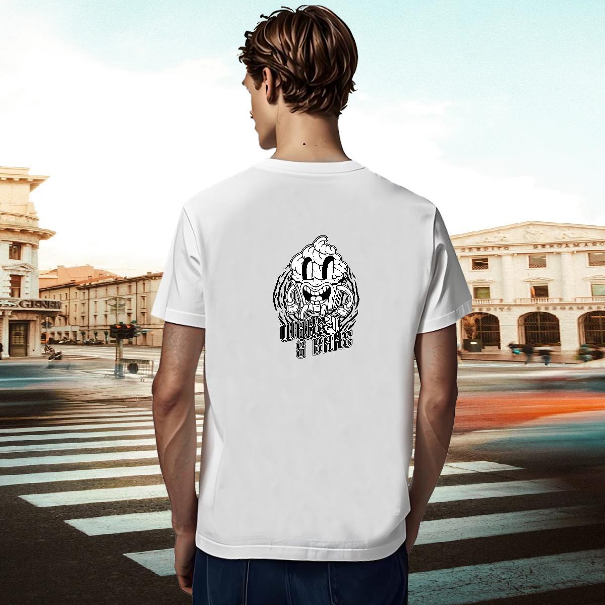 Loose Fit T-Shirts 230g 100% Cotton skull Street Casual Floral Print Breathable Short Sleeve Men Clothes T-Shirt 2024 Summer Tshirts