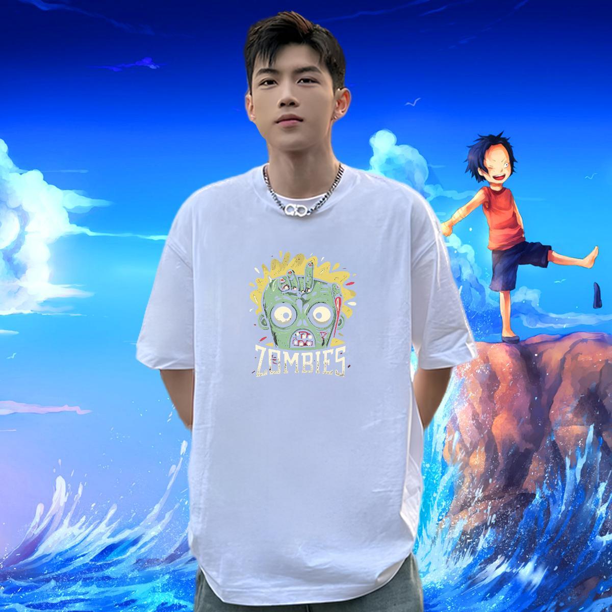 High Quality T-Shirts for Men 100% Cotton 230g skull Daily Wear Anime Print Breathable Soft Tshirt for Man Woman Designer Tees Shirts
