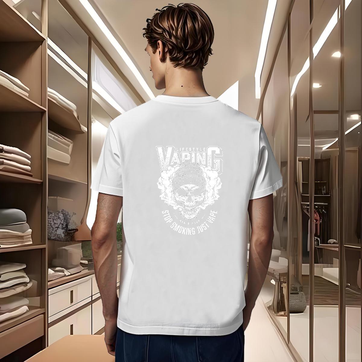 Free Shipping T-Shirts 230g 100% Cotton skull Sport DIY Logo Oversized Breathable Mens Tshirts Custom Tee Shirt