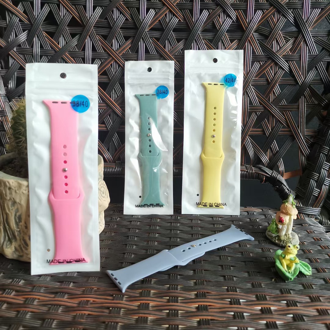 Poly Bags Clear Plastic Opp Packing Zipper Package Accessories Display Retail Box Bag Handles For Watch Band 40mm 44mm 45mm 49mm 38mm 42mm Woman Leath