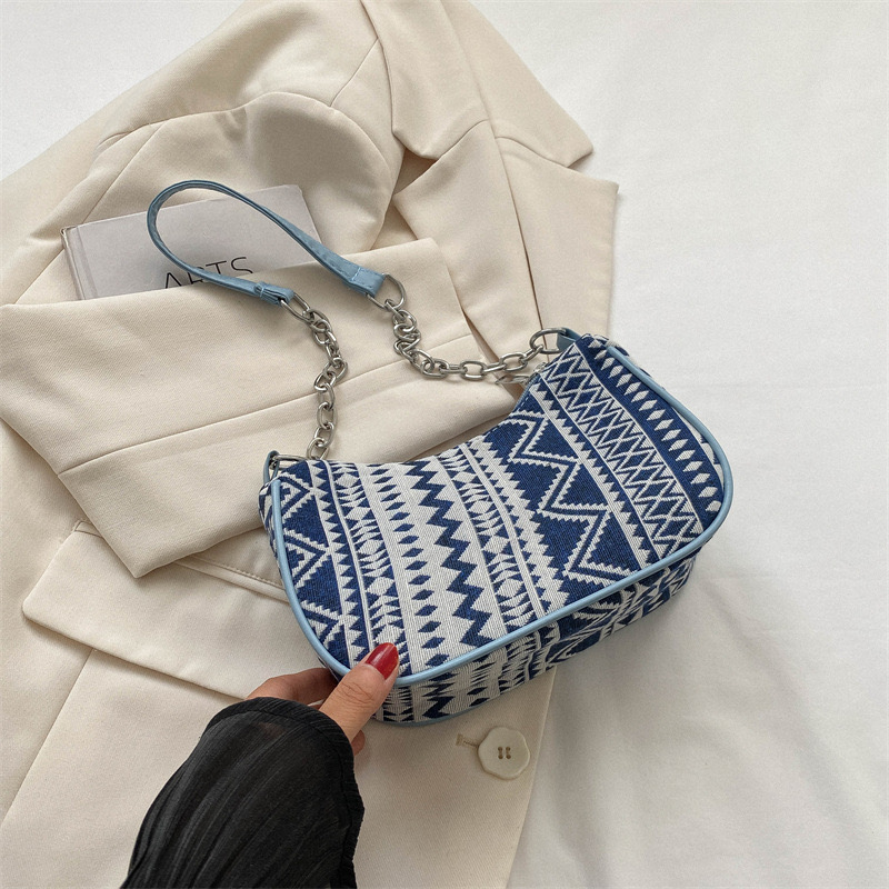 Free Shipping Winter Underarm Shoulder Fashionable Small Square Handbags Women Shopper Totes Ethnic Style Canvas Girl Crossbody Designer Bag Luxury Ba