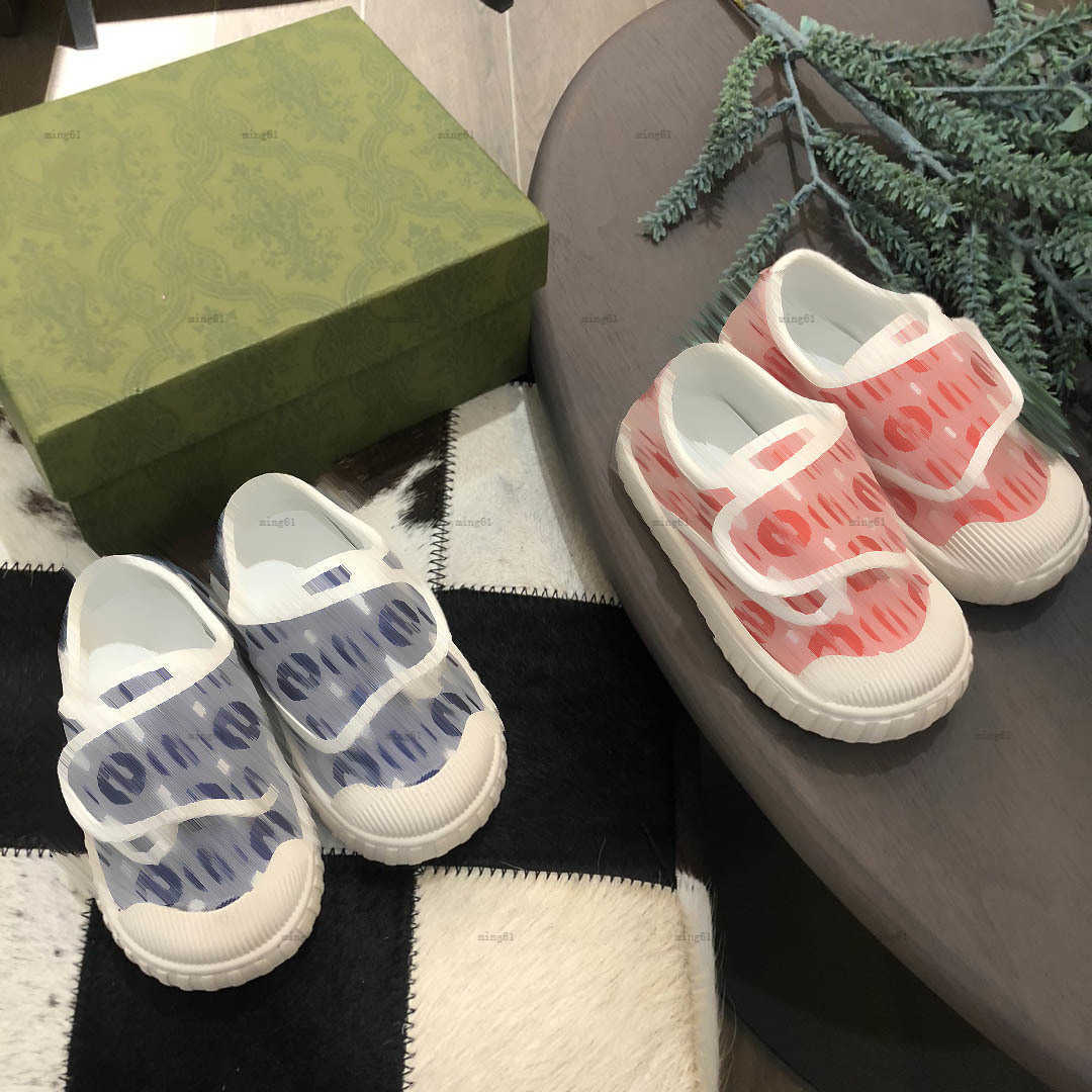 Brand toddler shoes Gradient logo print Buckle Strap baby shoes Size 20-25 Box Packaging high quality infant walking shoes