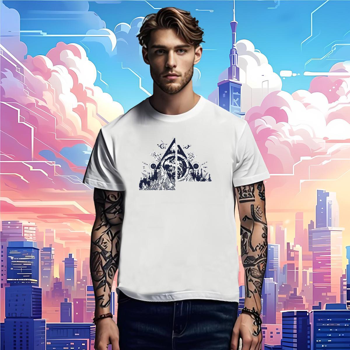 Popular Man T Shirts 230g Cotton eye of the devil High Street Hip Hop DIY Round Neck Short Sleeve Couples T Shirts Classic Casual Tops