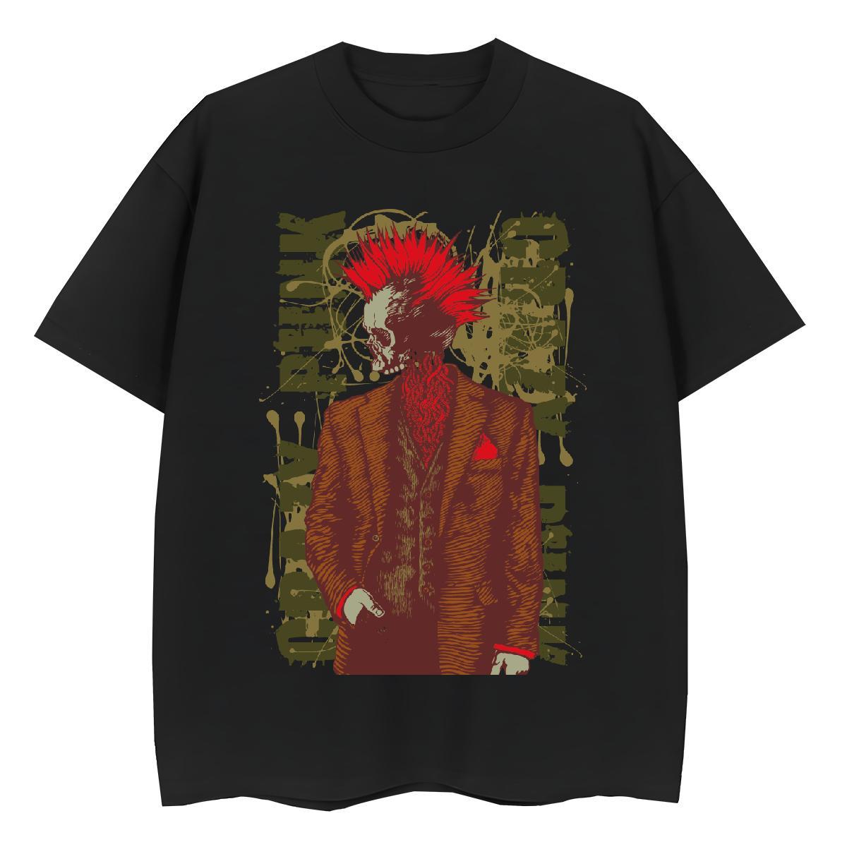Cool Design T Shirts Men 230g Cotton skull Casual Beach Skull Pure Cotton Men Tshirts Fashion Designer Tops Shirt