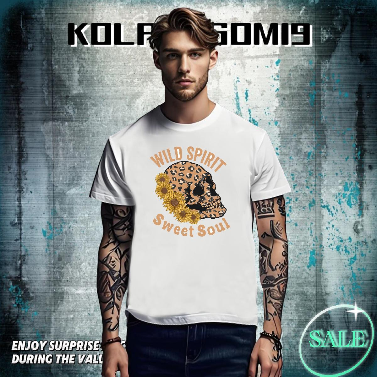 Comfortable T Shirt For Man 230g Cotton skull Summer Casual Custom Print Oversized Breathable Short Sleeve Mens Tshirts 2024 Tops Shirt