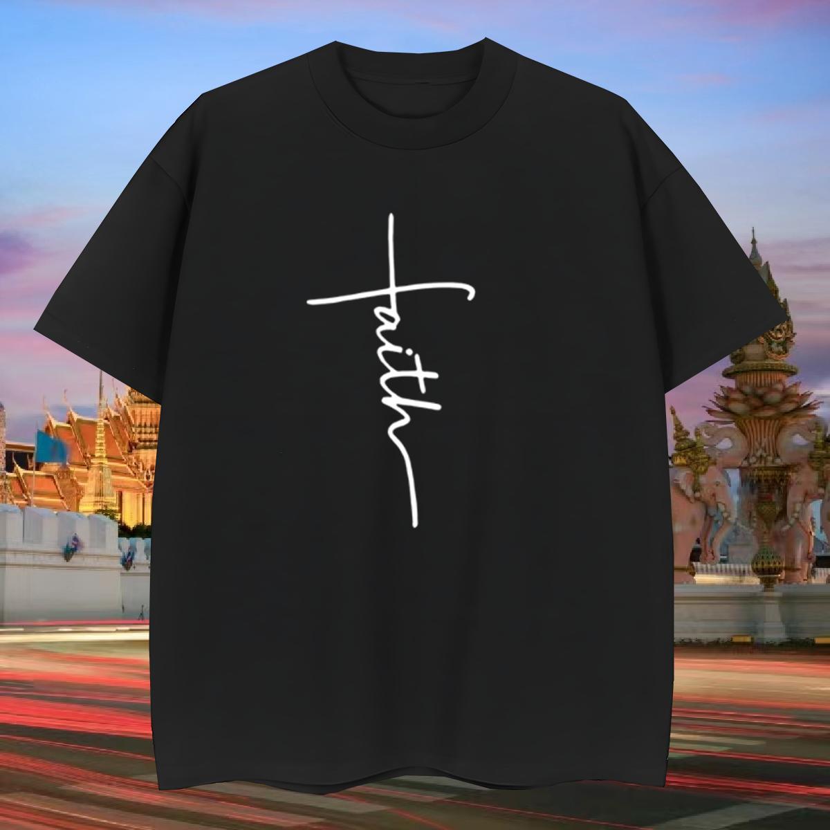 Loose Fit T Shirts Men 100% Cotton 230g letter Home Outdoor Customized Pure Cotton Men Tees DIY Tops Tees