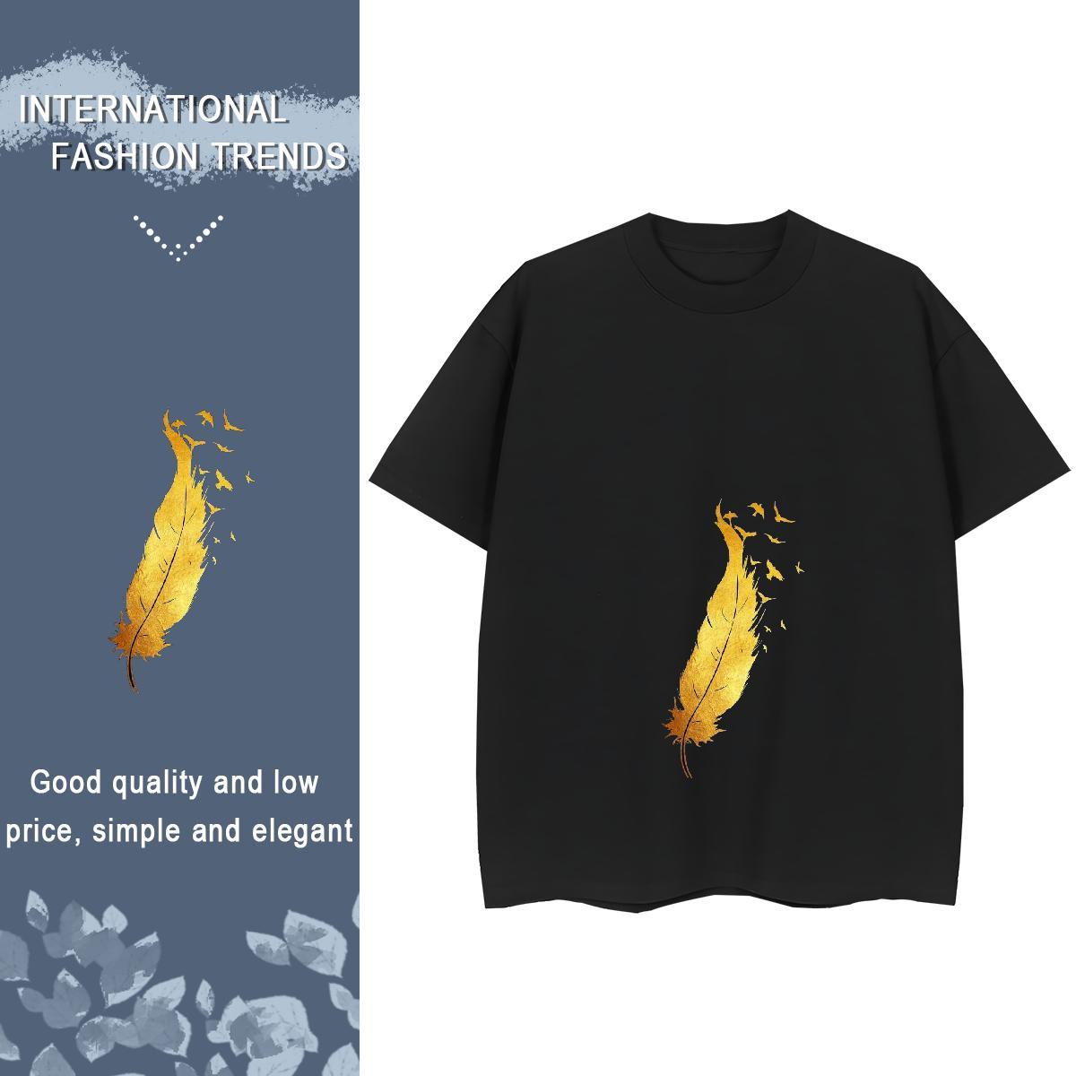 Designer Couples T Shirts 230g Cotton painting Casual Daily Wear Women T Shirts Comfortable DIY Printed Tees