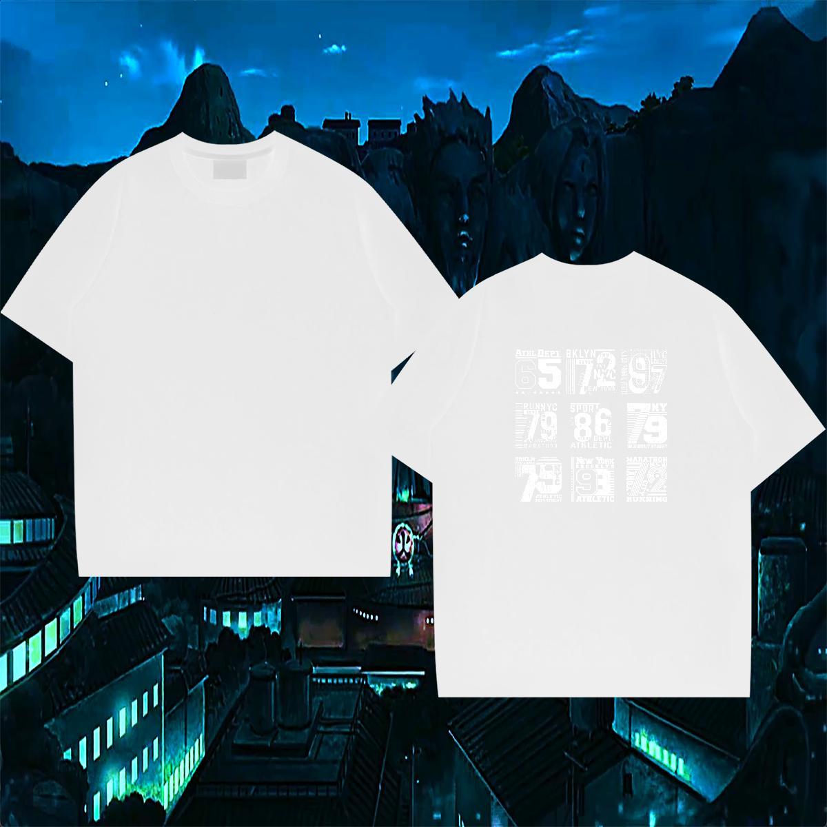 Brand Mens T Shirts 230g Cotton letter Street wear Hip Hop Anime Print Breathable Crew Neck Tshirts Stylist Wear