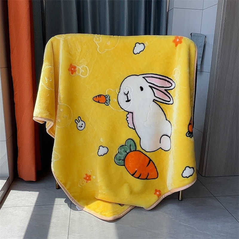 Blankets Swaddling Double layered thickened childrens cloud blanket infant blanket kindergarten primary school students four season baby blanket S2482