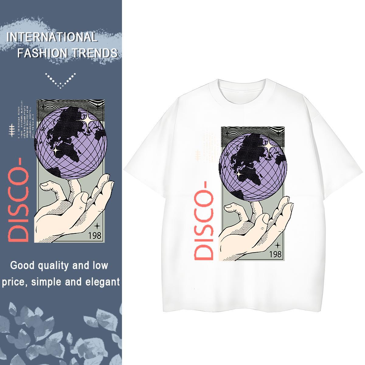 Brand T Shirts Men 230g Cotton hands Hip Hop Street White Plus Size Crew Neck Tshirts Casual New Tees