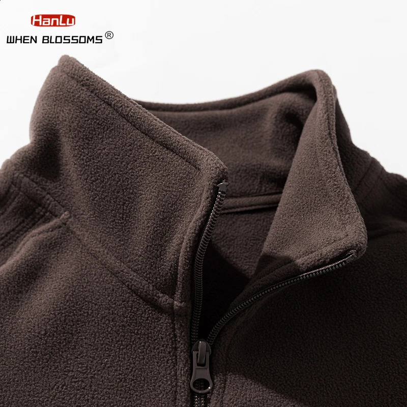 autumn and winter wool thick warm standing collar half zipper mens sweater womens casual jacket w240826