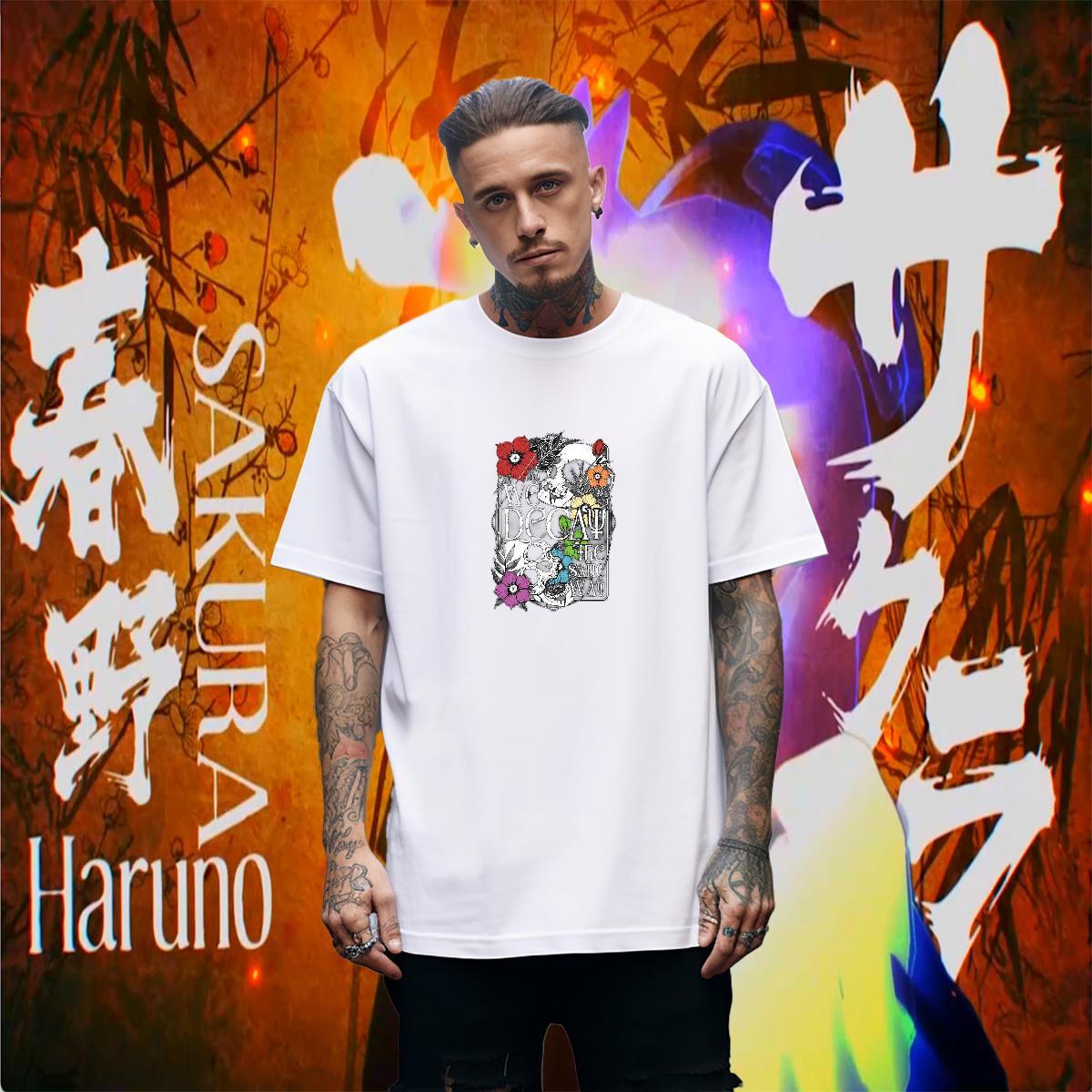 Free Shipping T-Shirts for Men 230g Cotton skull Spring Summer Skull Breathable Crew Neck Men Tshirts Stylist Tops Shirt