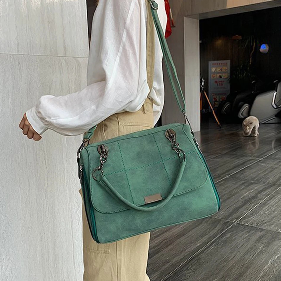 Leisure shoulder bag highquality soft matte leather cross body womens y handbag ner Sac A Main 240826