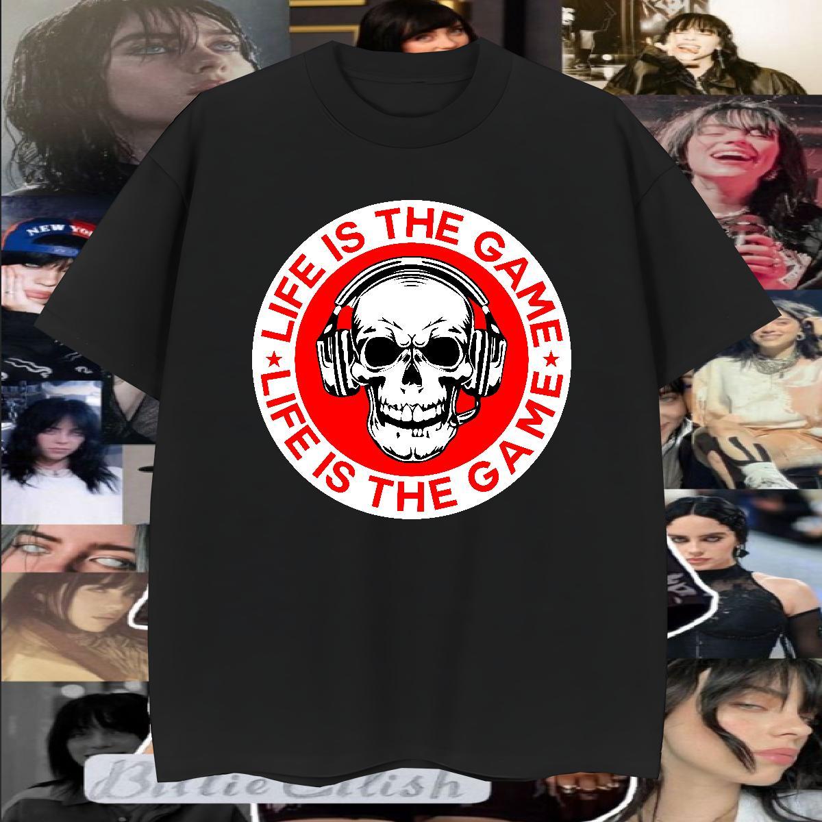 High Quality Man T Shirts 230g Cotton skull Casual Cartoon Print Breathable Men Tees Fashion New Tees Shirts