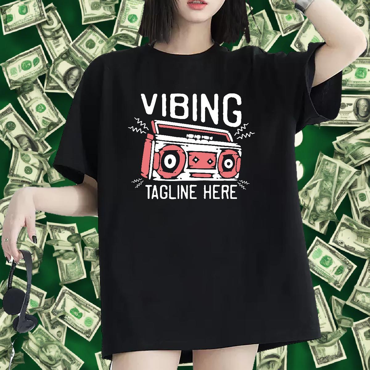Nice Woman Tshirt 230g Cotton letter Beach T shirt O-Neck Short Sleeve DIY Anime Tops Tees