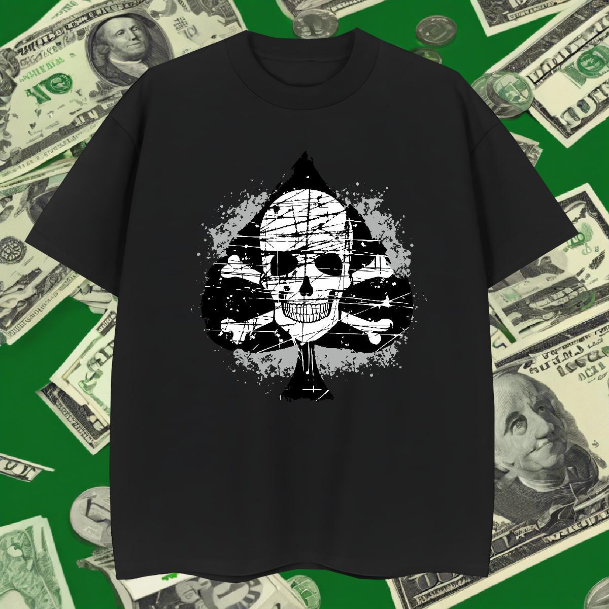 Classic T Shirts Men 230g 100% Cotton skull Spring Summer Oversized 4XL Breathable Crew Neck Men Clothes T-Shirt Classic Casual Tees