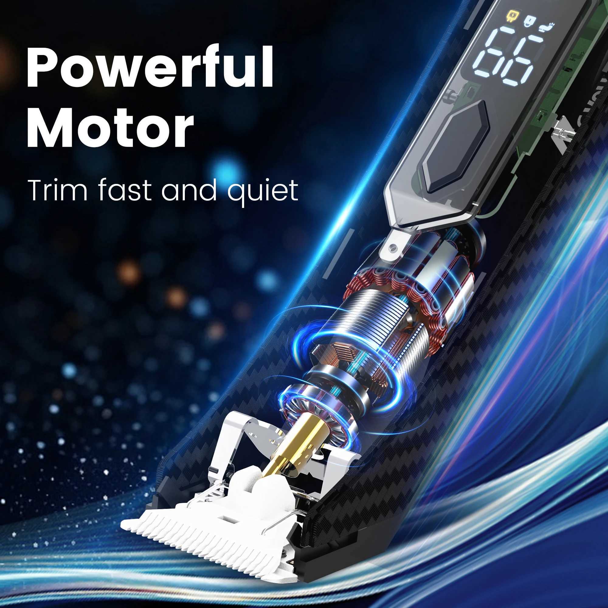 SEJOY Hair Trimmer Men Facial Beard Body Grooming Kits Electric Hair Clipper Nose Ear Trimer Rechargeable W241227