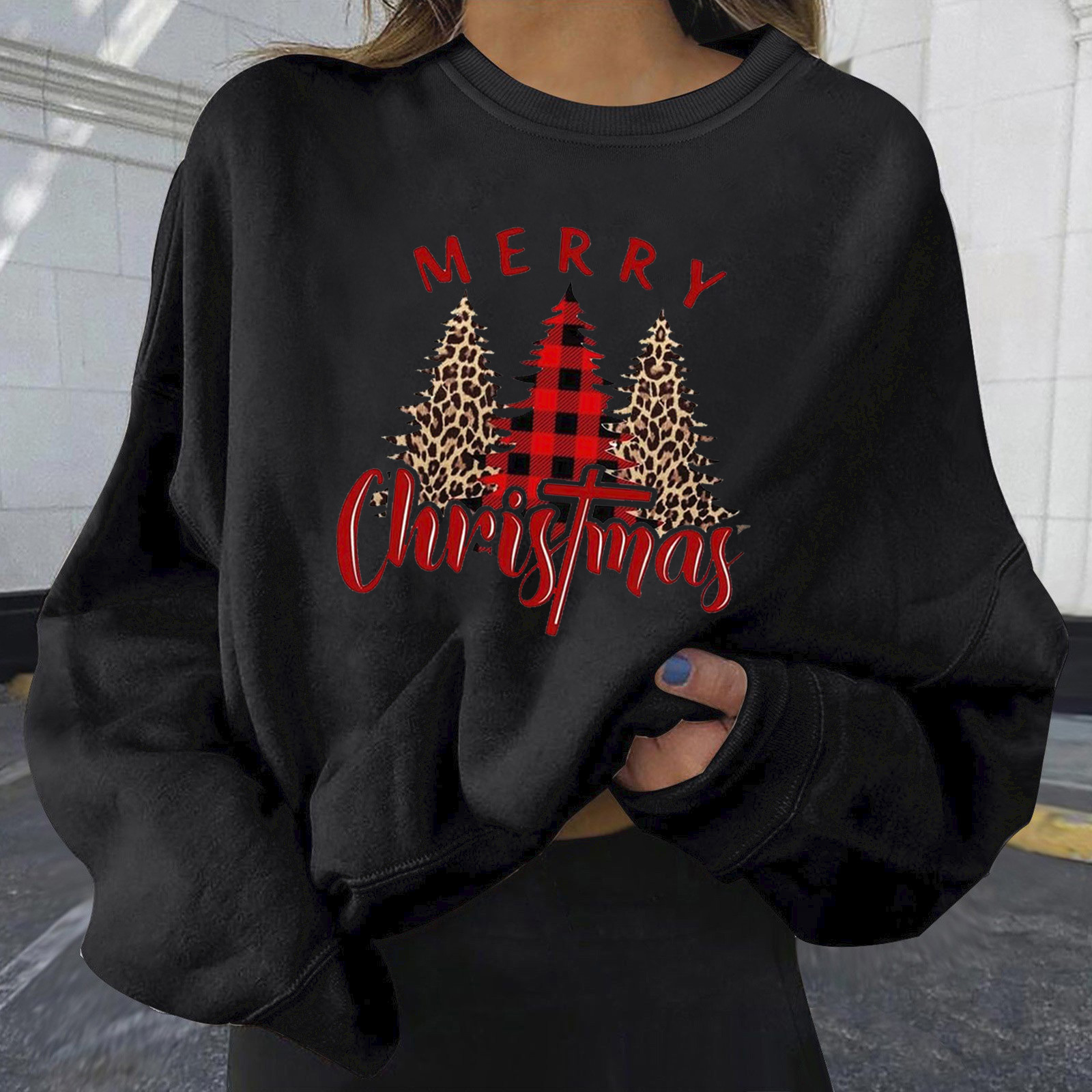 New personalized printed hoodie loose plus size for women dongdumaoyi