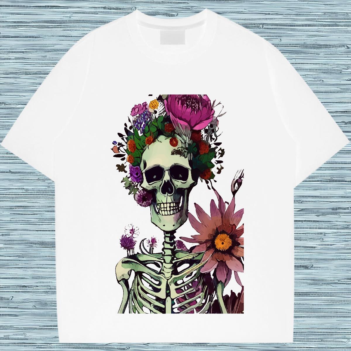 Classic T shirt 230g 100% Cotton flower Street wear Hip Hop Oversized 4XL Breathable Short Sleeve Men Clothes T-Shirt Fashion Designer Tops