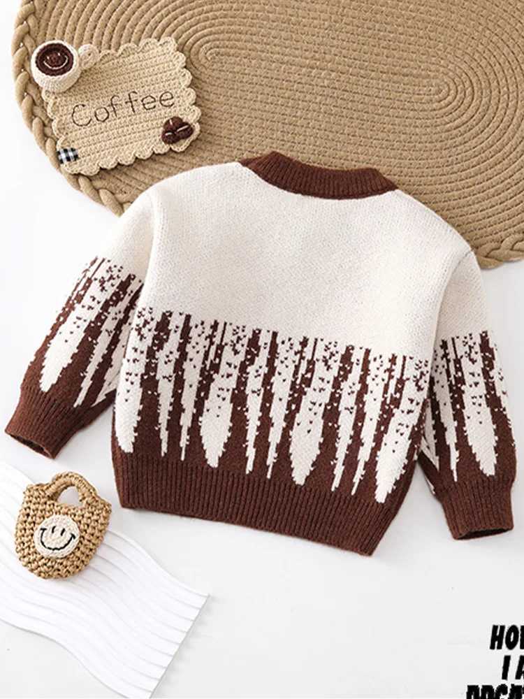 Childrens sweater boys knitting designer autumn and winter skydivingW240824