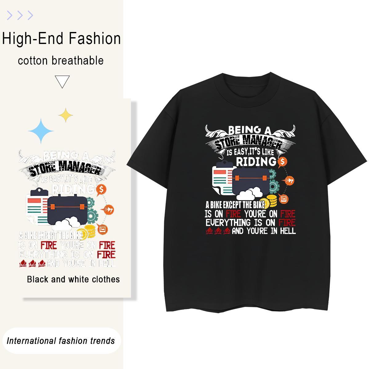 5A Womens Tshirts 230g Cotton game Hip Hop Street T shirt Crew Neck Breathable DIY Logo Wear