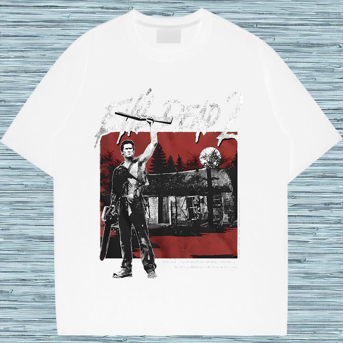 Brand Women Tshirts 230g Cotton scary Outdoor T Shirts Women Breathable Cartoon Printing L-4XL Clothes
