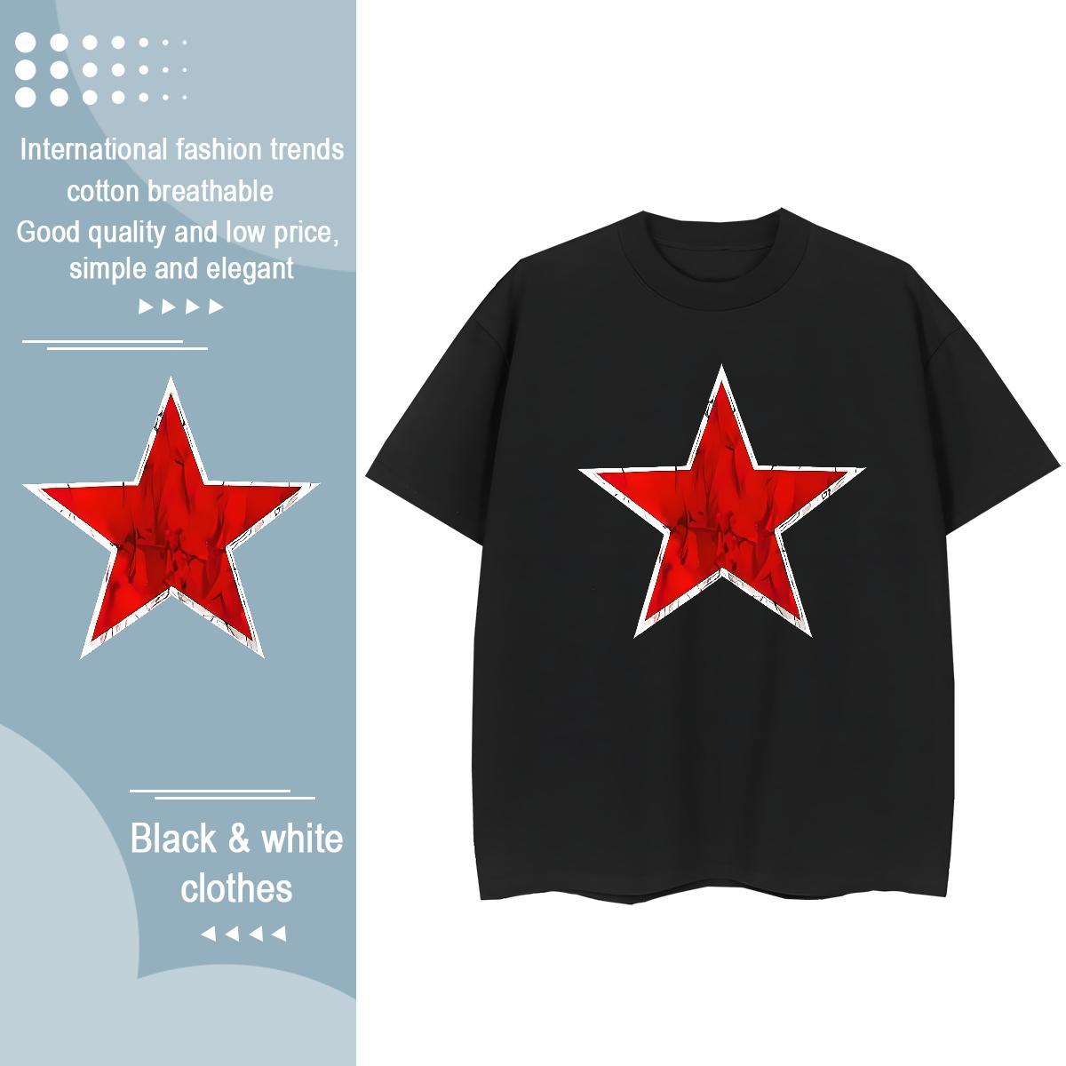 High quality Unisex Tshirts 230g Cotton star Sport T shirt Breathable Skull Tee Shirt