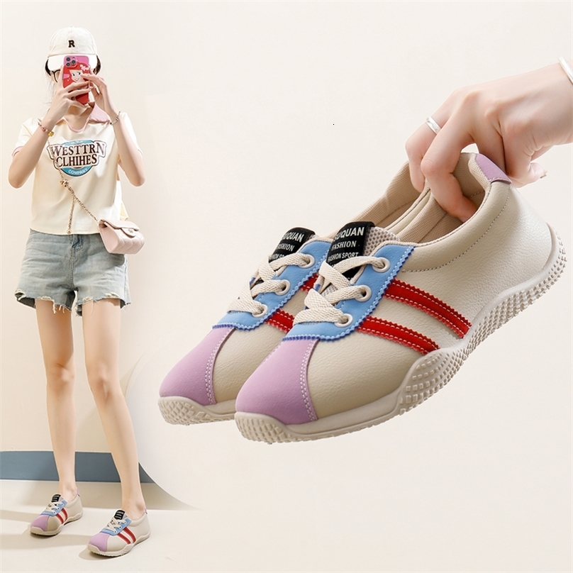 Womens shoes 2024 lace shoelaces womens vulcanized shoes fashionable color matching womens casual shoes round toe classic sports shoes 240823 ww