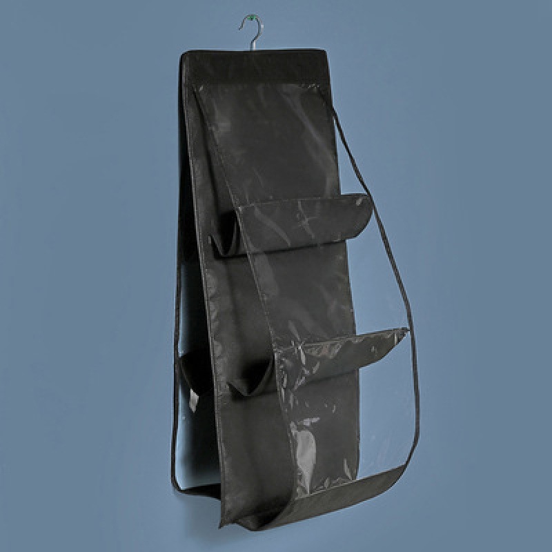 2024 New Bag Organizer Handbag Hanging Storage Bag Non woven Wardrobe Storage Bag 6-Grid Door Rear Bag Dustproof Bag