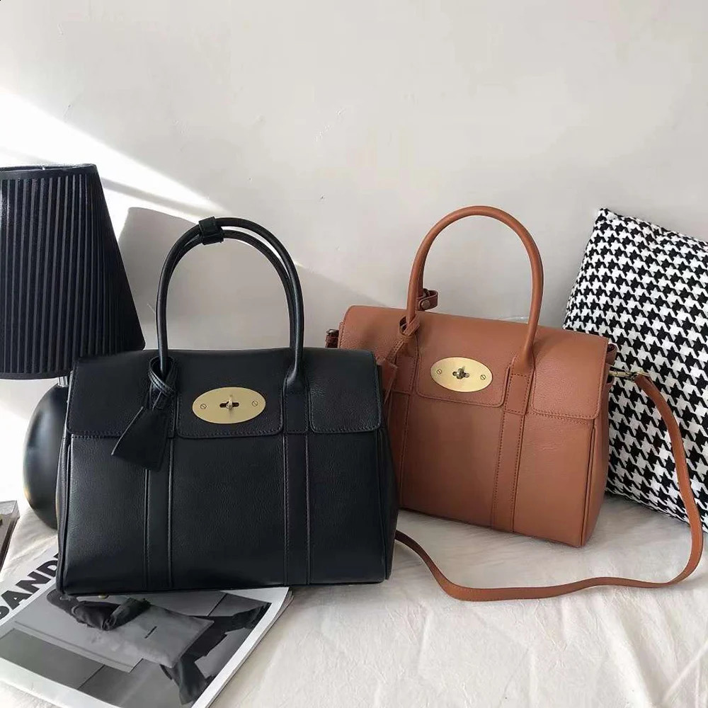 3 Y High Quality 100% Real Leather Handbag Fashionable Er Large Capacity Womens Shoulder Bag 240824 4