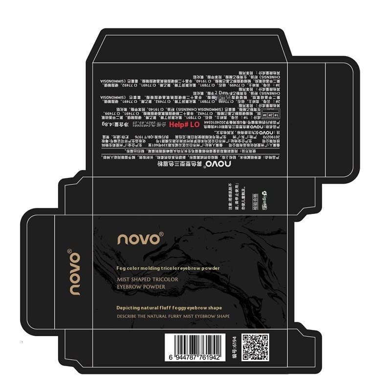 Triple Play of Colors by NOVO Mist - Professional Quality Eyebrow Pencil with Shaving Disc, Eye & Nose Shadow Application Toolkit