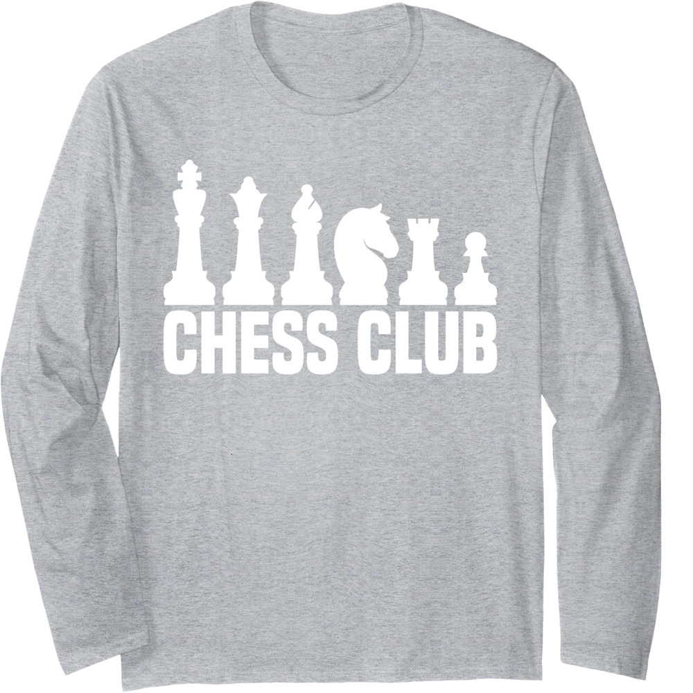 Long Sleeve Shirts for Men sweatshirt Chess Club For Chess Lovers Player Fun Gift Long Sleeve Tee Streetwear Casual tops clothes
