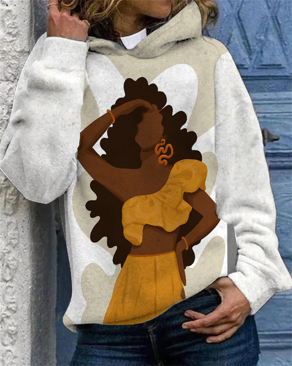Autumn New Product Women's Round Neck Hoodie Casual Top dongdumaoyi