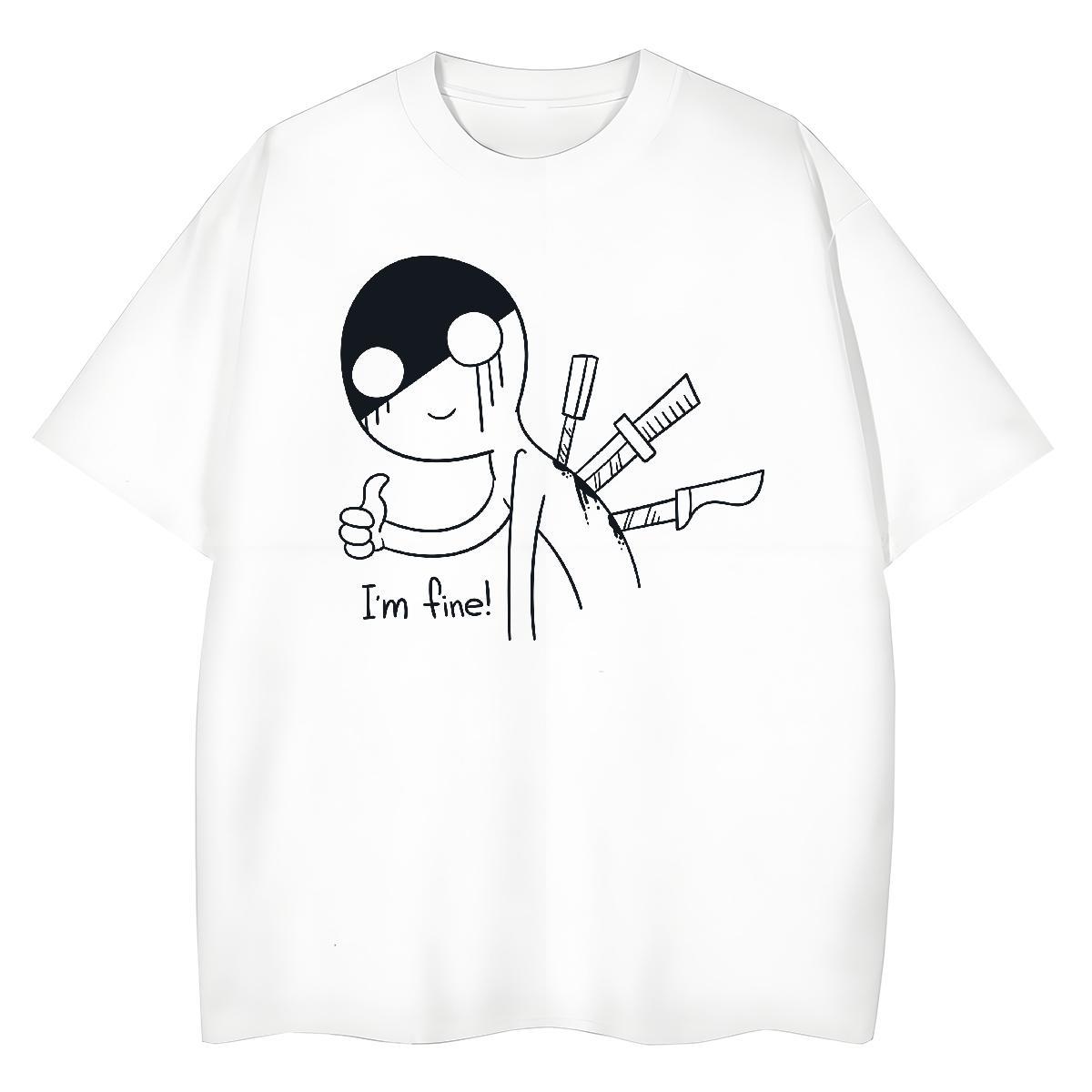 Designer Nice Women Tees 230g 100% Cotton painting Casual Daily Wear T shirt Breathable Short Sleeve Anime Print Clothings