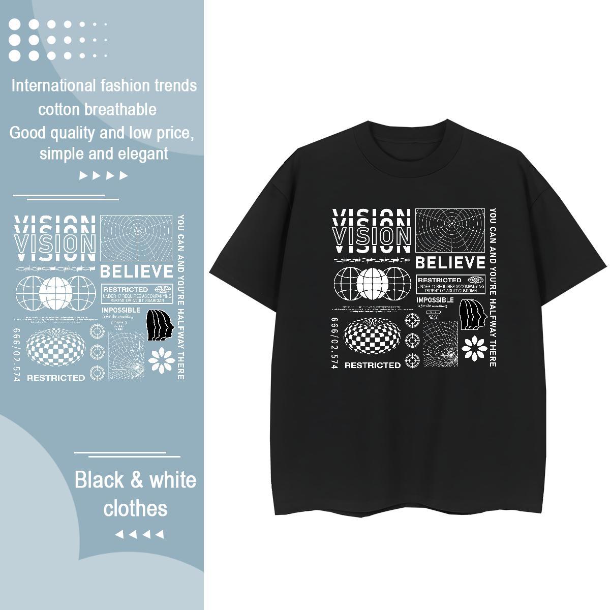 Designer Unisex Tshirts 230g Cotton letter Street Wear T-Shirts for Women Breathable Crew Neck Customized Tees
