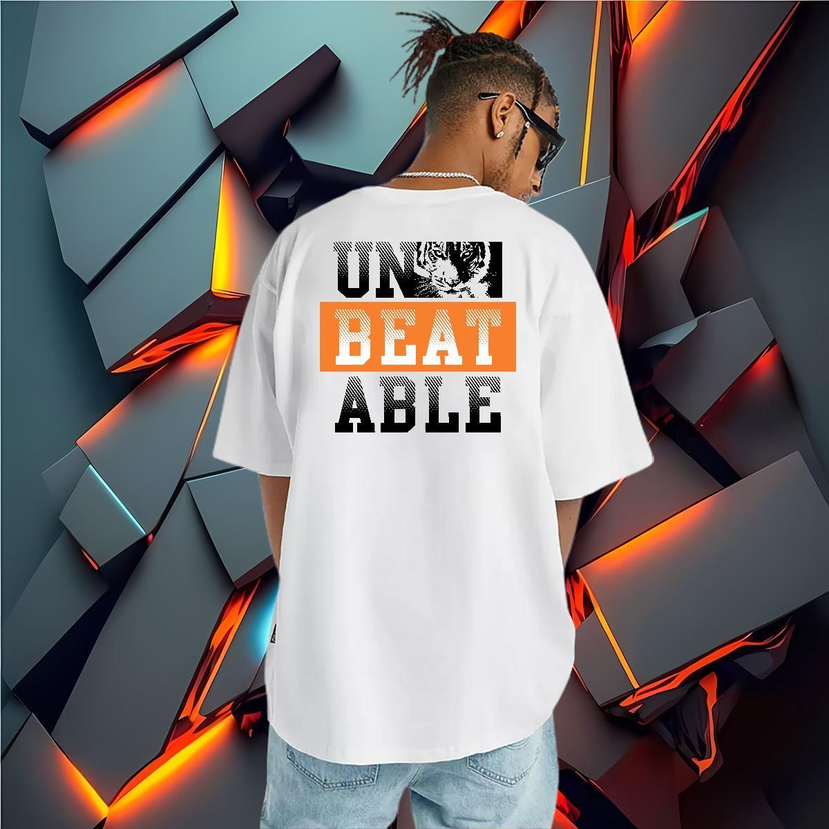 Unisex T Shirt For Man 230g Cotton letter Beach Black Oversized Short Sleeve O-Neck Men Clothes T-Shirt DIY Tees